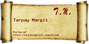 Tarpay Margit névjegykártya